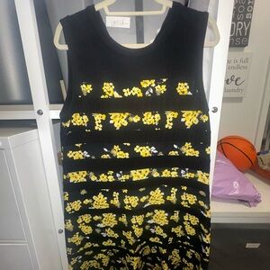 NEW Michael Kors Black and Yellow Floral Dress
